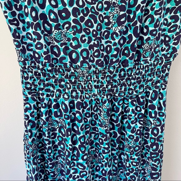 Lilly Pulitzer Blue and Green Leopard Print Dress - Picture 6 of 8